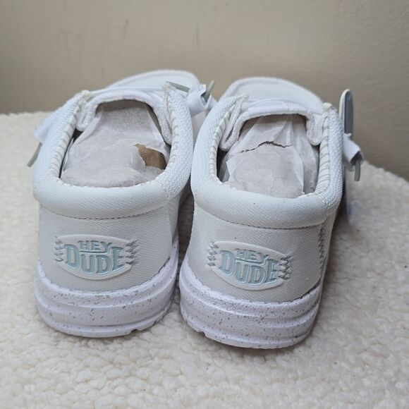 2731 NWT Hey Dude Wally Stretch Sox Wide Size 8EE White - Picture 3 of 8